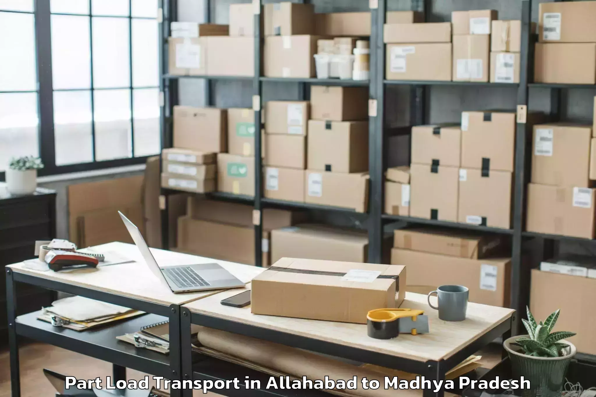 Allahabad to Gwalior Airport Gwl Part Load Transport Booking